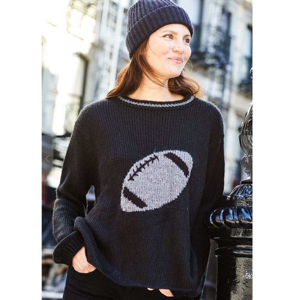 Wooden Ships- Football Crew Neck Chunky Sweater